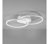 Reality Leuchten Plafón LED Venida en diseño de anillo, blanco