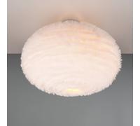 Reality Leuchten Plafón peluche, Ø 50 cm, color arena, felpa sintética