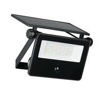Reality Leuchten R22109132 Moura R22109132 - Lámpara LED solar para exteriores (aluminio mate, plástico, cristal, 10 W, sensor de movimiento, color de luz ajustable)
