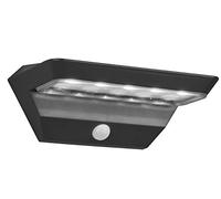 Reality Leuchten R22241142 Mendoza - Lámpara solar LED de pared para exteriores, plástico, color antracita, con sensor de movimiento LED de 5 W