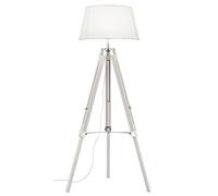 Reality Leuchten R40991001 Tripod to E - Lámpara de pie, E27, pantalla de tela, color blanco, 72 x 72 x 143 cm