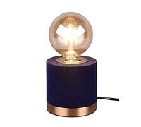 Reality Leuchten R50691012 Judy - Lámpara de mesa (metal y latón mate, 1 bombilla E27), color azul