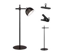 Reality Leuchten R57791102 Maxima R57791102 - Lámpara LED de mesa (3 W, 4 toques, incluye soporte, fijación a la pared y dispositivo de sujeción), color negro mate