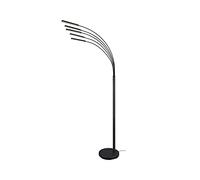 Reality Leuchten Reed R41031532 - Lámpara LED de pie (5 bombillas LED de 3,5 W, regulador de intensidad), color negro mate