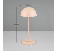 Reality Leuchten Ricardo R54106166 - Lámpara LED de mesa para exteriores (incluye 4 luces LED de 1,7 W, 4 enchufes), color arena
