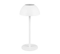 Reality Leuchten Ricardo R54106131 - Lámpara LED de mesa para exteriores (batería incluida, 4 toques, plástico, 1,7 W), color blanco mate
