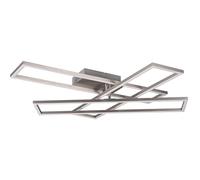 Reality Leuchten RL Lámpara de techo Corso R64423107, Metal Níquel mate, incl. LED de 36 vatios, mando a distancia