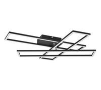 Reality Leuchten RL Lámpara de techo Corso R64423132, Metal Black mate, incl. LED de 36 vatios, mando a distancia