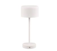 Reality Leuchten RL LED Lámpara de Mesa Inalámbrica Jeff R59151131, Blanco Metal mate, incl. LED de 1,5 vatios, 4x Touch