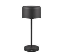 Reality Leuchten RL LED Lámpara de mesa inalámbrica Jeff R59151132, Metal Black mate, incl. LED de 1,5 vatios, 4x Touch