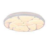 Reality Leuchten RL Plafón LED Astro R64171031, plástico blanco mate, incl. LED de 16 vatios, mando a distancia