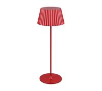 Reality Leuchten Suarez R57706110 - Lámpara LED de mesa para exteriores (incluye 4 enchufes táctiles, base de carga, metal rojo), color rojo