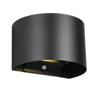 Reality Leuchten Talent R27769132 - Lámpara LED de pared (2 bombillas de 0,5 W, sensor crepuscular, sensor de movimiento, iluminación hacia arriba y hacia abajo, conector de carga USB-C)