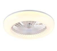 Reality Leuchten Ventilador de techo MORA R64032101, blanco, 10W, 2700K - 6500K, 1400 lm, regulable