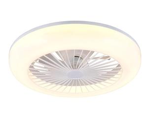 Reality Leuchten Ventilador de techo MORA R64032101, blanco, 10W, 2700K - 6500K, 1400 lm, regulable