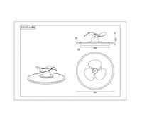 Reality Leuchten Ventilador LED Nybro, negro, CC, silencioso, 50 cm, CCT, control remoto