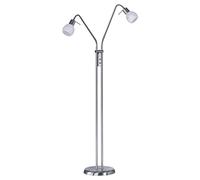 Reality Lighting - Lámpara de Pie decorativo moderno Antibes, bombilla no incluida, apto para bombillas LED retrofit, Material Metal, Color Níquel mate