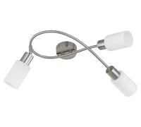 Reality Mars - Focos con 3 luces, bombillas excluidas, E14, 40 W, 230 V, A++, E, IP20, 22 x 37 x 31,5 cm, diámetro 8 cm, metal, níquel mate