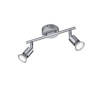 Reality Paris Barra Foco 2 Luces, GU10, 3 watts, Titán