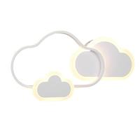 Reality, Plafón, Cloudy incl. 1 x LED,SMD,29,0 Watt,3000K,3600 Lm. Plástico, Blanco, Cuerpo: Metal, estera blanca A:52,0cm, L:25,0cm, A:9,5cm Mando a distancia,Regulador integrado,