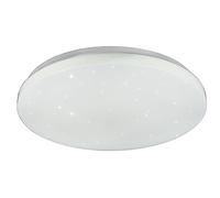 Reality, Plafón, Kira incl. 1 x LED,SMD,18,0 Watt,3000-6000K,2000 Lm. Plástico, Blanco, Cuerpo: Plástico, Blanco Ø:38,0cm, A:5,0cm Mando a distancia,Regulador integrado,