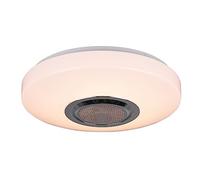 Reality, Plafón, Maia incl. 1 x LED,SMD,10,0 Watt,3000K,1100 Lm. Plástico, Blanco, Cuerpo: Plástico, Blanco Ø:33,0cm, A:8,5cm Mando a distancia,Regulador integrado