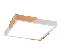 Reality, Plafón, Meta incl. 1 x LED,SMD,20,0 Watt,3000K,2400 Lm. Madera natural, color de la madera, Cuerpo: Plástico, estera blanca A:31,5cm, L:31,0cm, A:3,5cm Regulable mediante interruptor,IP20