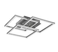 Reality, Plafón, Mobile incl. 1 x LED,SMD,27,0 Watt,2700-6000K,3200 Lm. Cuerpo: Metal, Níquel mate A:39,0cm, L:42,0cm, A:10,0cm Mando a distancia,Regulador integrado,Pivotante,