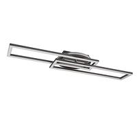 Reality, Plafón, Twister incl. 1 x LED,SMD,30,0 Watt,2700-6000K,4500 Lm. Cuerpo: Metal, Níquel mate A:90,5cm, L:24,0cm, A:8,5cm Mando a distancia,Regulador integrado,Pivotante,