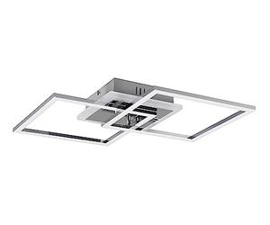 Reality, Plafón, Venida incl. 1 x LED,SMD,25,0 Watt,4000K,3000 Lm. Cuerpo: Metal, Cromo A:57,5cm, L:35,0cm, A:7,5cm Montaje en techo y pared,Función de memoria,IP20,4000K