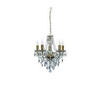 Reality R1107-03 Leuchten - Lámpara con 5 luces, bombillas excluidas, E14, 40 W, 230 V E, IP20, 150 x 54 x 54 cm, diámetro de 53 cm, acrílico, bronce