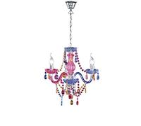 Reality R11073017 Leuchten - Lámpara con 3 luces, bombillas excluidas, E14, 40 W, 230 V, A++, E, IP20, alto de 150 cm, diámetro de 40 cm, acrílico, multicolor