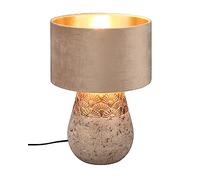 Reality, Sobremesa, Kiran 1xE27, max.60,0 W Tela, beige, Cuerpo: Cerámica, Gris Ø:26,0cm, A:38,0cm Cable de interruptor,IP20,Sin bombilla