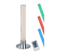 Reality, Sobremesa, Leia incl. 1 x LED,SMD,5,0 Watt,3000K,400 Lm. Acrílico, Transparente claro, Cuerpo: Metal, Cromo Ø:15,0cm, A:40,0cm Interruptor,Mando a distancia,Cambio de color RGBW