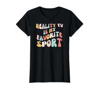 Reality TV es mi Deporte Favorito Groovy fanático del Reality Show Camiseta gráfica económica, Mujer, Negro, M