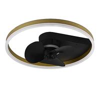 Reality, Ventilador, Borgholm incl. 1 x LED,SMD,30,0 Watt,2700-6500K,3500 Lm. Cuerpo: Metal, estera negra Ø:50,0cm, A:15,0cm Función de memoria,Ventilador,3 Niveles de velocidad,