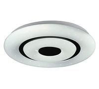 Reality WiZ R65081000 Rana - Lámpara LED de techo (16,5 W, RGBW, 16 millones de colores, 64.000 tonos blancos, 18 escenas de luz, control por voz, mando a distancia, interruptor de pared)