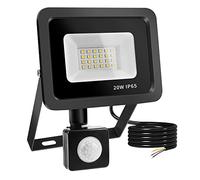 Realky 20W Foco LED Exterior con Sensor de Movimiento, IP65 Impermeable Foco Proyector LED Exterior, 6500K Blanco Frío Floodlight para Casa, Garaje, Patio, Terraza, Campo