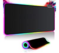 Realky Alfombrilla de Ratón RGB, 800×300mmTapete de Juego Extra Grande, Alfombrilla Raton LED 14 Efectos de Iluminación Impermeable Antideslizante, Alfombrilla Ratón Gaming para Gamers, PC y Portátil