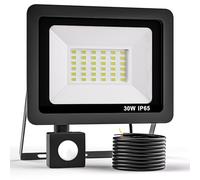 Realky Foco LED Exterior con Sensor de Movimiento, 3000LM Foco Proyector LED, IP65 Impermeable, 6500K Blanco Frío para Casa, Garaje, Patio, Terraza, Campo