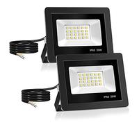 Realky Focos LED Exterior 2 Pcs, 20W IP65 Impermeable Foco Proyector 24 LED 6000K Blanco Frío Floodlight para Casa, Garaje, Patio, Terraza, Campo