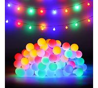 Realky Guirnaldas Luces de colores con Enchufe para Exterior y Interior,13 M Luces de Navidad con mando a distancia, Ideal para iluminación de Jardín, Patios, Pérgolas Decoración