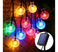 Realky Guirnaldas Luces Exterior Solar, 60 LED 13.2M Guirnalda Luces Solares con Función de Memoria, 8 Modos IP65 Impermeable Cadena de Luz Solar para Jardín, Patio, Navidad, Fiesta - Multicolor
