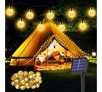 Realky Guirnaldas Luces Exterior Solar, 8.1M 30 LED, 8 Modos IP65 Impermeable Cadena de Decoración para Jardín, Terraza, Navidad, Patio, Fiesta (Blanco Cálido)