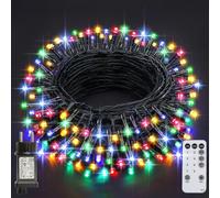 Realky Luces de Navidad, 26.2M 220 LED Luces de Arbol de Navidad, 8 Modos con Función de Memoria y Control Remoto Luz Cadena Ligera para Jardín, Balcón, Interior, Boda, Fiesta - Multicolor