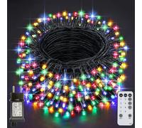 Realky Luces de Navidad, 38.2M 320 LED Luces de Arbol de Navidad, 8 Modos con Función de Memoria y Control Remoto Luz Cadena Ligera para Jardín, Balcón, Interior, Boda, Fiesta - Multicolor