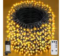 Realky Luces de Navidad, 96M 800 LED Luces de Arbol de Navidad, 8 Modos con Función de Memoria y Control Remoto Luz Cadena Ligera para Jardín, Balcón, Interior, Boda, Fiesta - Blanco Cálido