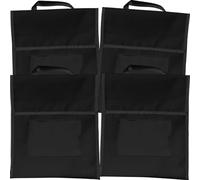 Really Good Stuff - Juego de 4 bolsas para libros resistentes al agua - ¿Enviar libros a casa y tareas en una bolsa de libros de tela dura? Mango Cosido, Bolsillo Transparente para