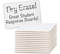 Really Good Stuff Non-Magnetic Dry Erase Boards - Set of 12-6"""" x 9"""" - Ideal for Home and School Learning - Reusable and Engaging Tool