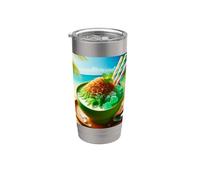 Really Like Cendol Southeast Asia - Golosina de postre helado Vaso térmico de acero inoxidable de doble pared